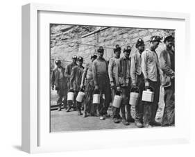Coal Miners Checking in at Completion of Morning Shift. Kopperston, Wyoming County, West Virginia-Russell Lee-Framed Photo