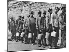 Coal Miners Checking in at Completion of Morning Shift. Kopperston, Wyoming County, West Virginia-Russell Lee-Mounted Photo