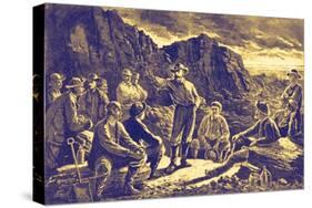 Coal miners, Pennsylvania, America-Paul Frenzeny-Stretched Canvas