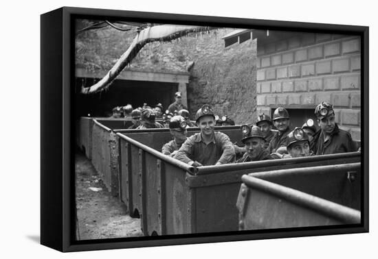 Coal Miners Ready For Next Shift to Go into Mines at Maidsville, West Virginia, 1938-null-Framed Stretched Canvas