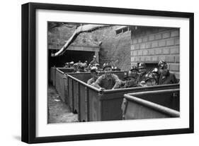 Coal Miners Ready For Next Shift to Go into Mines at Maidsville, West Virginia, 1938-null-Framed Photo