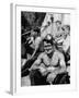 Coal Miners Taking a Break Outside Modern Shower and Changing Room at Government Mine-null-Framed Photographic Print