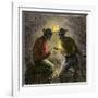 Coal Miners Tamping an Explosive Charge in a Tunnel, c.1860-null-Framed Giclee Print