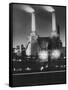 Coal Ships Unload at Battersea Power Station, July 1950-null-Framed Stretched Canvas