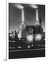 Coal Ships Unload at Battersea Power Station, July 1950-null-Framed Photographic Print