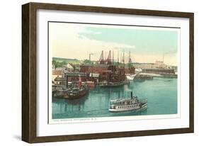 Coal Wharves, Portsmouth-null-Framed Art Print