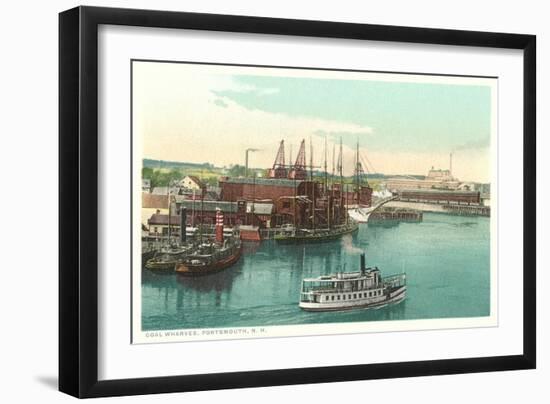 Coal Wharves, Portsmouth-null-Framed Art Print