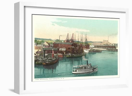 Coal Wharves, Portsmouth-null-Framed Art Print