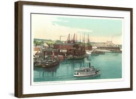 Coal Wharves, Portsmouth-null-Framed Art Print