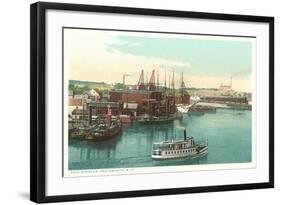 Coal Wharves, Portsmouth-null-Framed Art Print