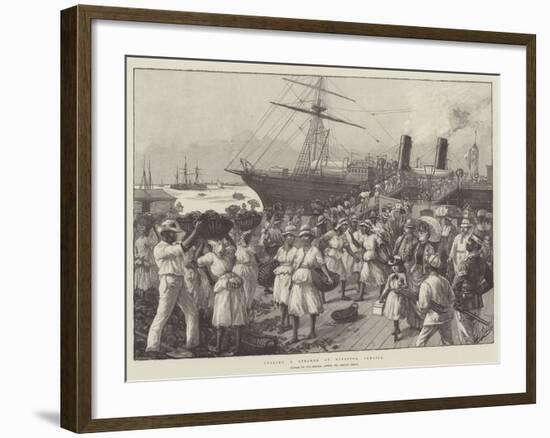 Coaling a Steamer at Kingston, Jamaica-null-Framed Giclee Print