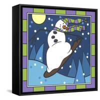 Coalman Snowboarding 1-Denny Driver-Framed Stretched Canvas