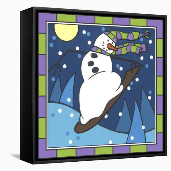 Coalman Snowboarding 1-Denny Driver-Framed Stretched Canvas