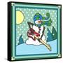 Coalman the Snowman Bass 1-Denny Driver-Framed Stretched Canvas