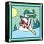 Coalman the Snowman Bass 1-Denny Driver-Framed Stretched Canvas