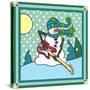 Coalman the Snowman Bass 1-Denny Driver-Stretched Canvas