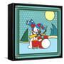 Coalman the Snowman Drums 1-Denny Driver-Framed Stretched Canvas