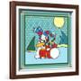 Coalman the Snowman Drums 1-Denny Driver-Framed Giclee Print