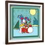 Coalman the Snowman Drums 1-Denny Driver-Framed Giclee Print