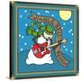 Coalman the Snowman Guitar 1-Denny Driver-Stretched Canvas