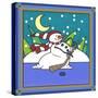 Coalman the Snowman Hockey 1-Denny Driver-Stretched Canvas