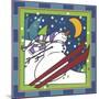 Coalman the Snowman Skiing 1-Denny Driver-Mounted Giclee Print