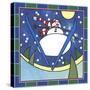 Coalman the Snowman Skiing 2-Denny Driver-Stretched Canvas