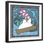 Coalman the Snowman Snowboarding 3-Denny Driver-Framed Giclee Print