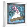 Coalman the Snowman Snowboarding 3-Denny Driver-Framed Giclee Print