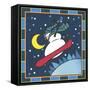 Coalman the Snowman Snowboarding 4-Denny Driver-Framed Stretched Canvas