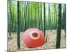 Coarse Oilpaper Umbrella in Bamboo Forest, Muko City, Kyoto Prefecture, Japan-null-Mounted Photographic Print