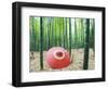 Coarse Oilpaper Umbrella in Bamboo Forest, Muko City, Kyoto Prefecture, Japan-null-Framed Photographic Print