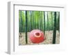 Coarse Oilpaper Umbrella in Bamboo Forest, Muko City, Kyoto Prefecture, Japan-null-Framed Photographic Print