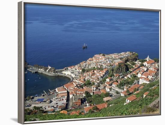 Coast and the Town of Camara De Lobos on the Island of Madeira, Portugal, Atlantic-Hans Peter Merten-Framed Photographic Print