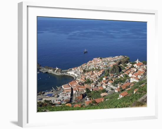 Coast and the Town of Camara De Lobos on the Island of Madeira, Portugal, Atlantic-Hans Peter Merten-Framed Photographic Print