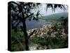 Coast and Town of Saint Pierre from the Mouillage Area, Northwest Coast, Martinique, West Indies-Bruno Barbier-Stretched Canvas