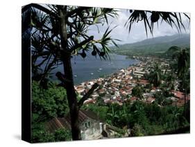 Coast and Town of Saint Pierre from the Mouillage Area, Northwest Coast, Martinique, West Indies-Bruno Barbier-Stretched Canvas