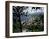 Coast and Town of Saint Pierre from the Mouillage Area, Northwest Coast, Martinique, West Indies-Bruno Barbier-Framed Photographic Print