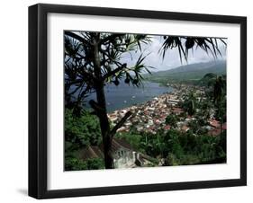 Coast and Town of Saint Pierre from the Mouillage Area, Northwest Coast, Martinique, West Indies-Bruno Barbier-Framed Photographic Print