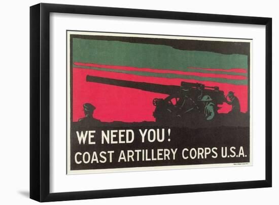 Coast Artillery Corps-null-Framed Art Print