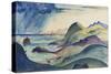 Coast at Cerberre-James Dickson Innes-Stretched Canvas