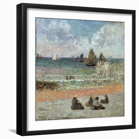 Coast at Dieppe Par Gauguin, Paul Eugene Henri (1848-1903). Oil on Canvas, Size : 71,5X71,5, 1885,-Paul Gauguin-Framed Giclee Print