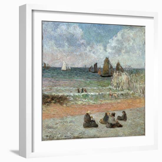 Coast at Dieppe Par Gauguin, Paul Eugene Henri (1848-1903). Oil on Canvas, Size : 71,5X71,5, 1885,-Paul Gauguin-Framed Giclee Print