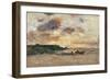 Coast at Trouville-Eug?ne Boudin-Framed Art Print