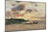 Coast at Trouville-Eug?ne Boudin-Mounted Art Print