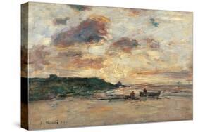 Coast at Trouville-Eug?ne Boudin-Stretched Canvas