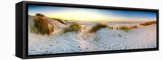 Coast Dunes Beach Sea, Panorama-null-Framed Stretched Canvas