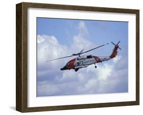 Coast Guard helicopter Demo at the Seattle Maritime Festival, Washington, USA-William Sutton-Framed Premium Photographic Print