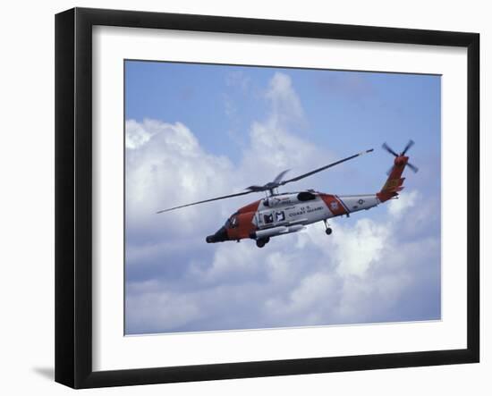 Coast Guard helicopter Demo at the Seattle Maritime Festival, Washington, USA-William Sutton-Framed Premium Photographic Print