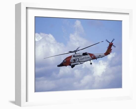 Coast Guard helicopter Demo at the Seattle Maritime Festival, Washington, USA-William Sutton-Framed Premium Photographic Print